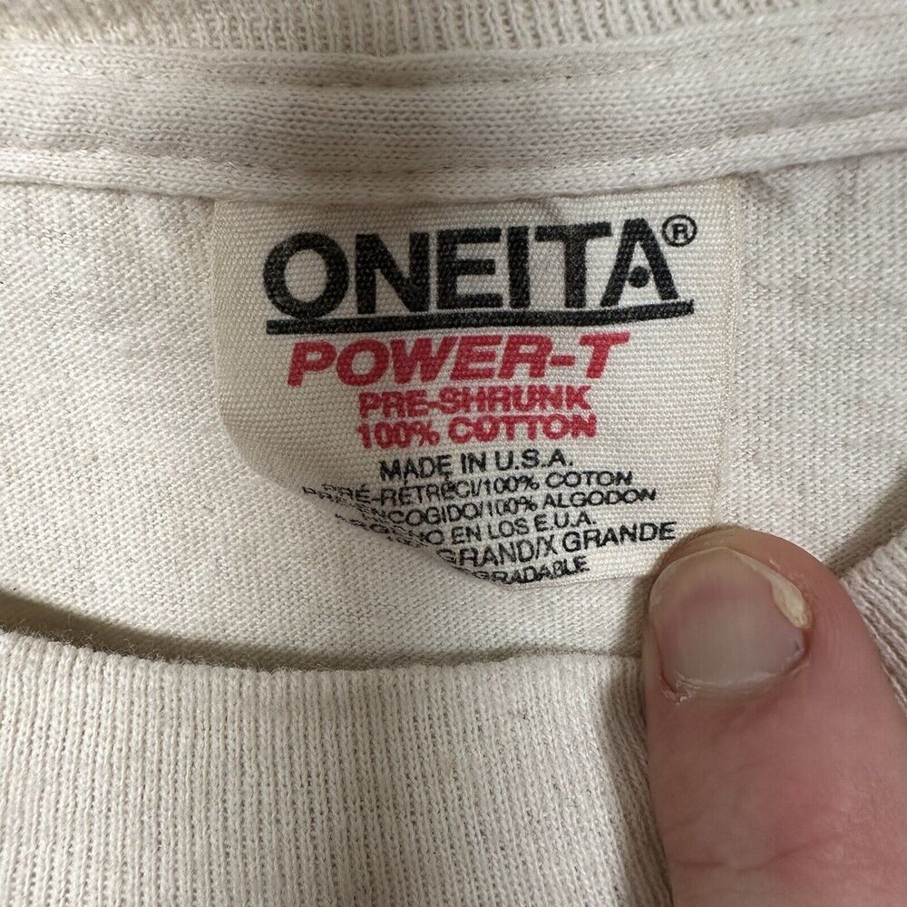 VTG Country Born And Raised Single Stitch T Shirt Western Men's Size XL Oneita - Picture 7 of 10